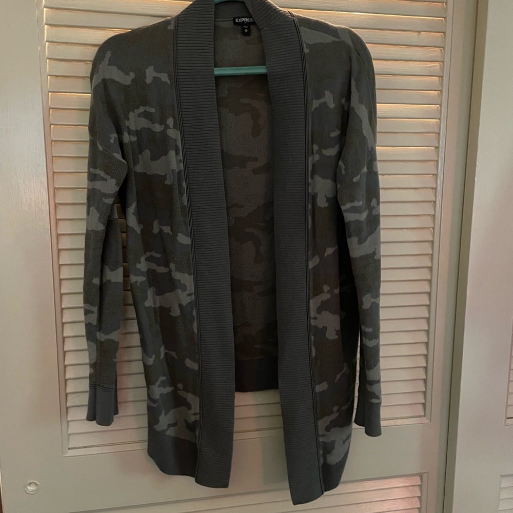 Express Olive Green Cardigan